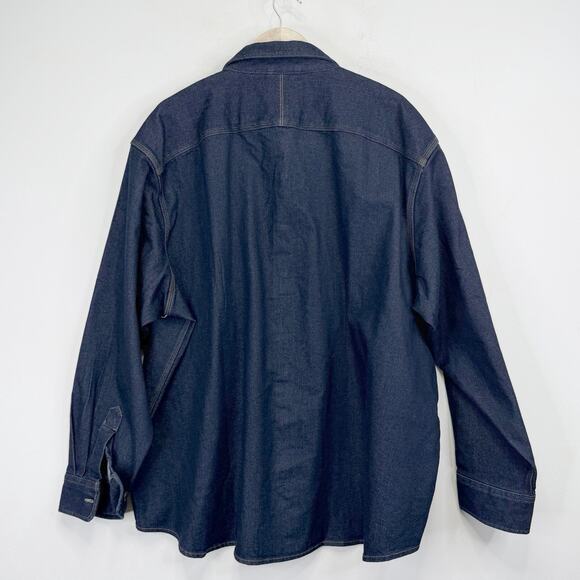 Blake Shelton Lands End Mens Denim Button Up Shirt 3XL Shacket Western Heritage - Picture 7 of 10